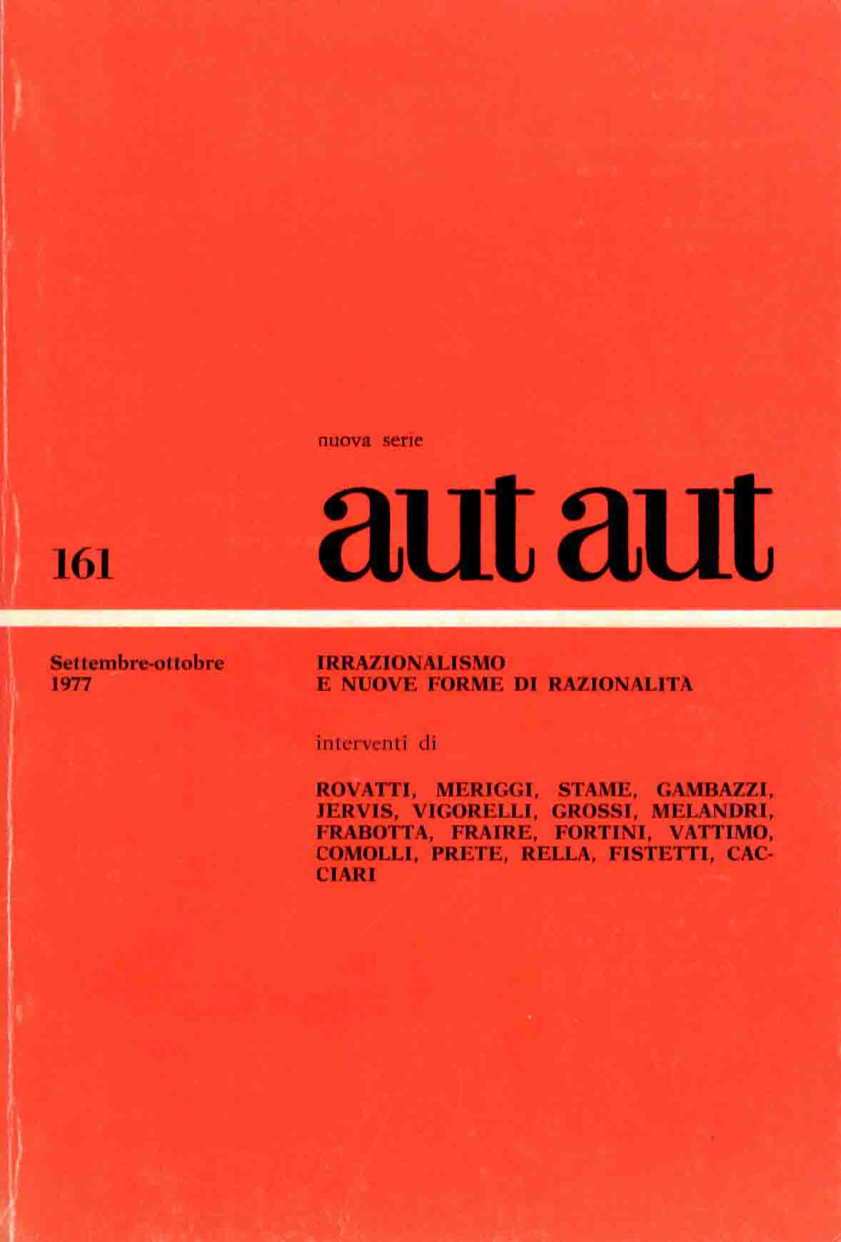 Aut Aut. Rivista bimestrale fondata da Erzo Paci